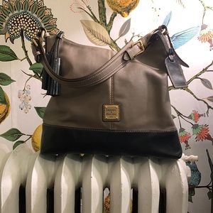 Dooney and Bourke Grey and Black Shoulder Bag